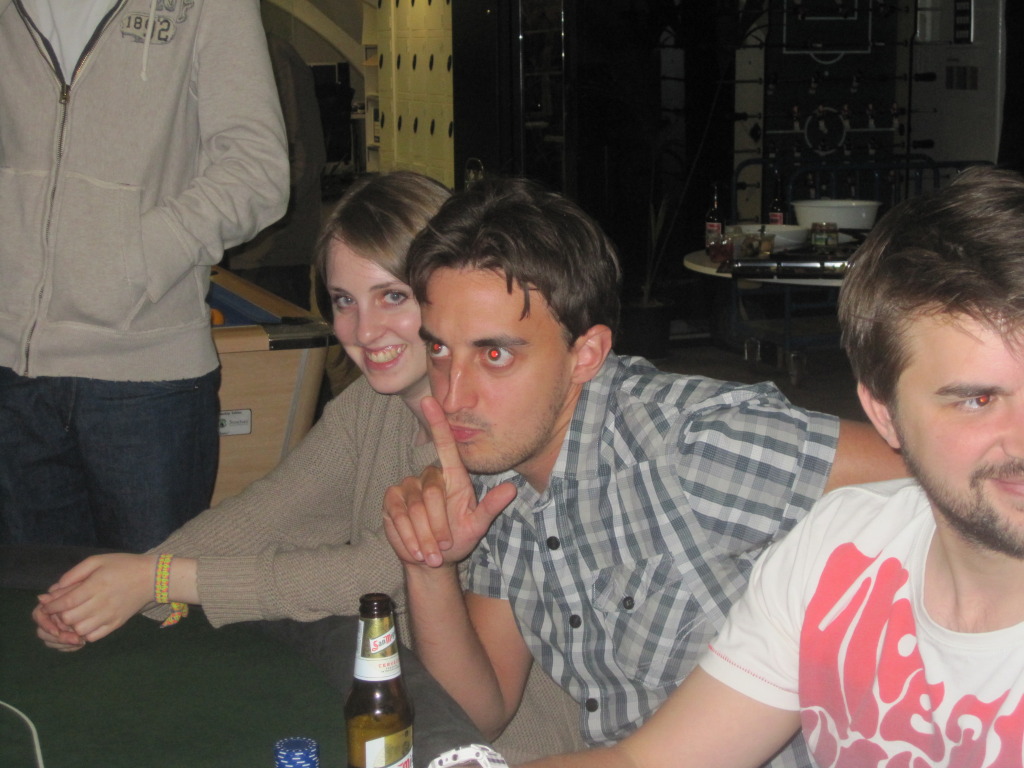 Lauren, Jamie & Keith Playing Poker