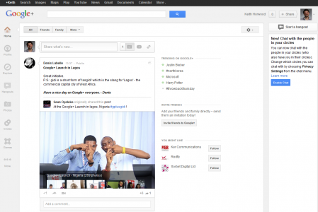 Google Plus New Interface