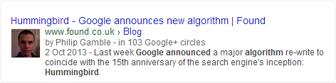 Google Authorship Example