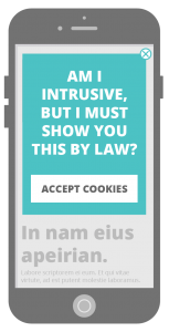 Good practice intrusive interstitial - cookie sign up