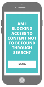 Good practice interstitial - login for password protected content