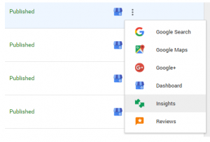 Google My Business Insights Button