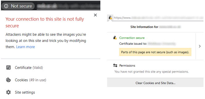 Mixed content browser warnings SEO